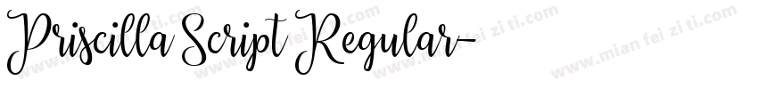 Priscilla Script Regular字体转换